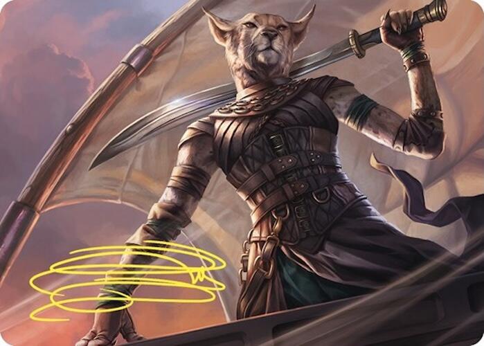 Mirri, Weatherlight Duelist Art Card (Gold-Stamped Signature) [Commander Masters Art Series] | Black Swamp Games