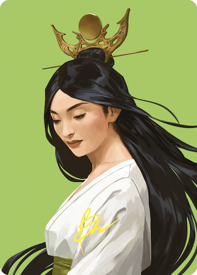 Azusa, Lost but Seeking Art Card (Gold-Stamped Signature) [Commander Masters Art Series] | Black Swamp Games