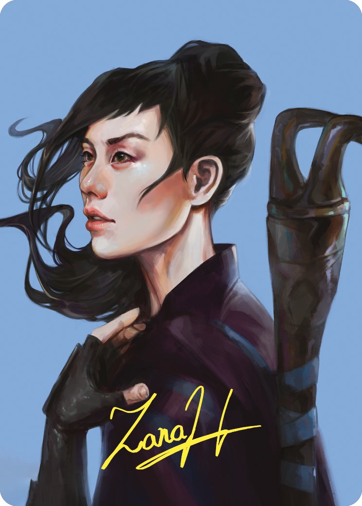 Yuriko, the Tiger's Shadow Art Card (Gold-Stamped Signature) [Commander Masters Art Series] | Black Swamp Games