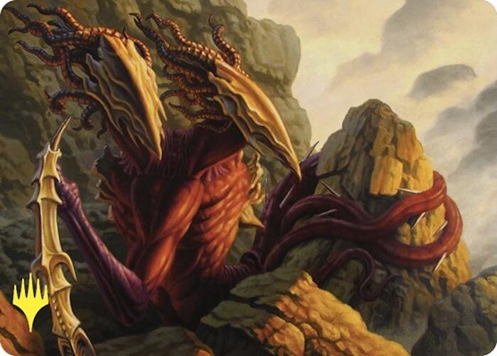 Two-Headed Sliver Art Card (Gold-Stamped) [Commander Masters Art Series] | Black Swamp Games