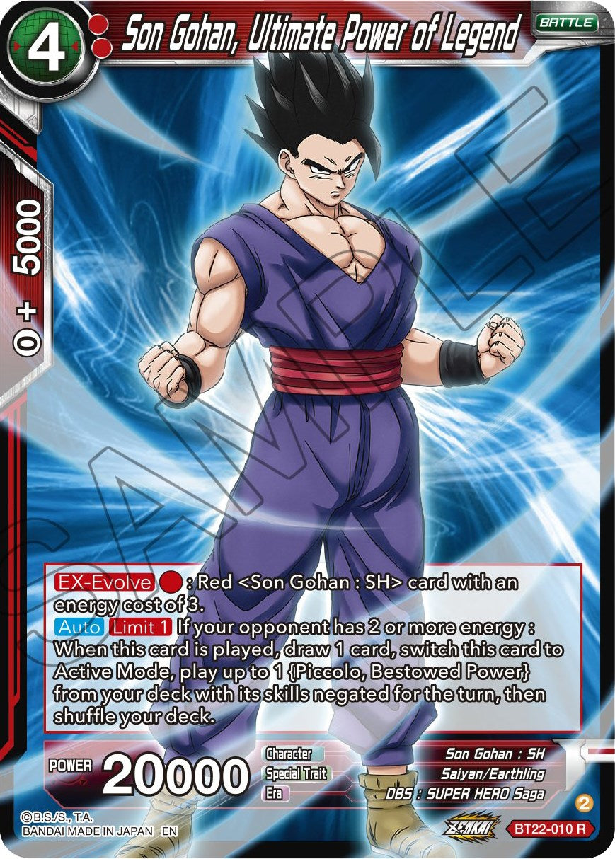 Son Gohan, Ultimate Power of Legend (BT22-010) [Critical Blow] | Black Swamp Games