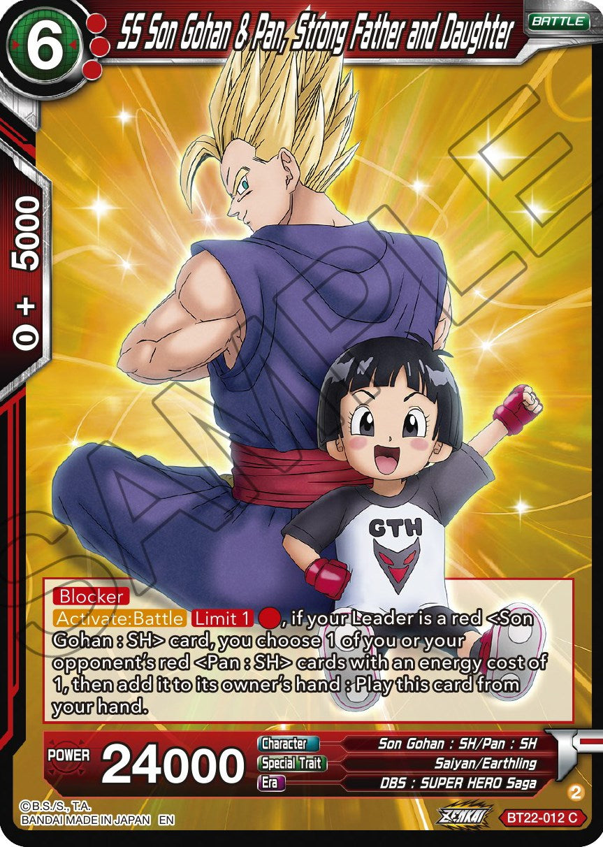 SS Son Gohan & Pan, Strong Father and Daughter (BT22-012) [Critical Blow] | Black Swamp Games