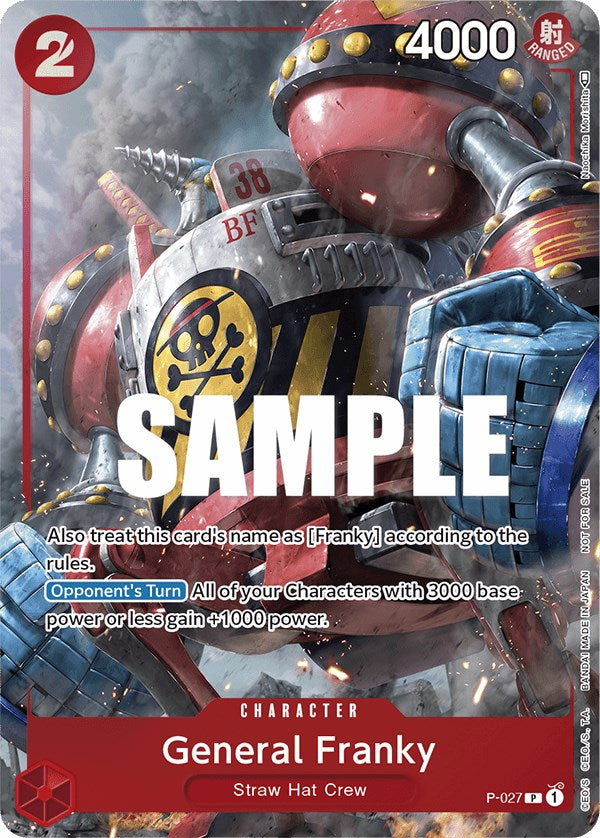 General Franky (Event Pack Vol. 2) [One Piece Promotion Cards] | Black Swamp Games