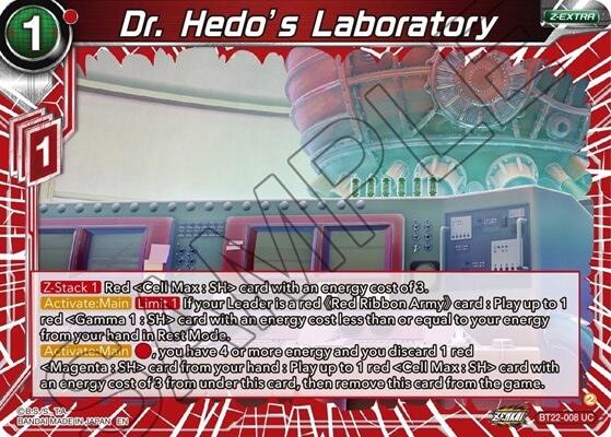 Dr. Hedo's Laboratory (BT22-008) [Critical Blow] | Black Swamp Games