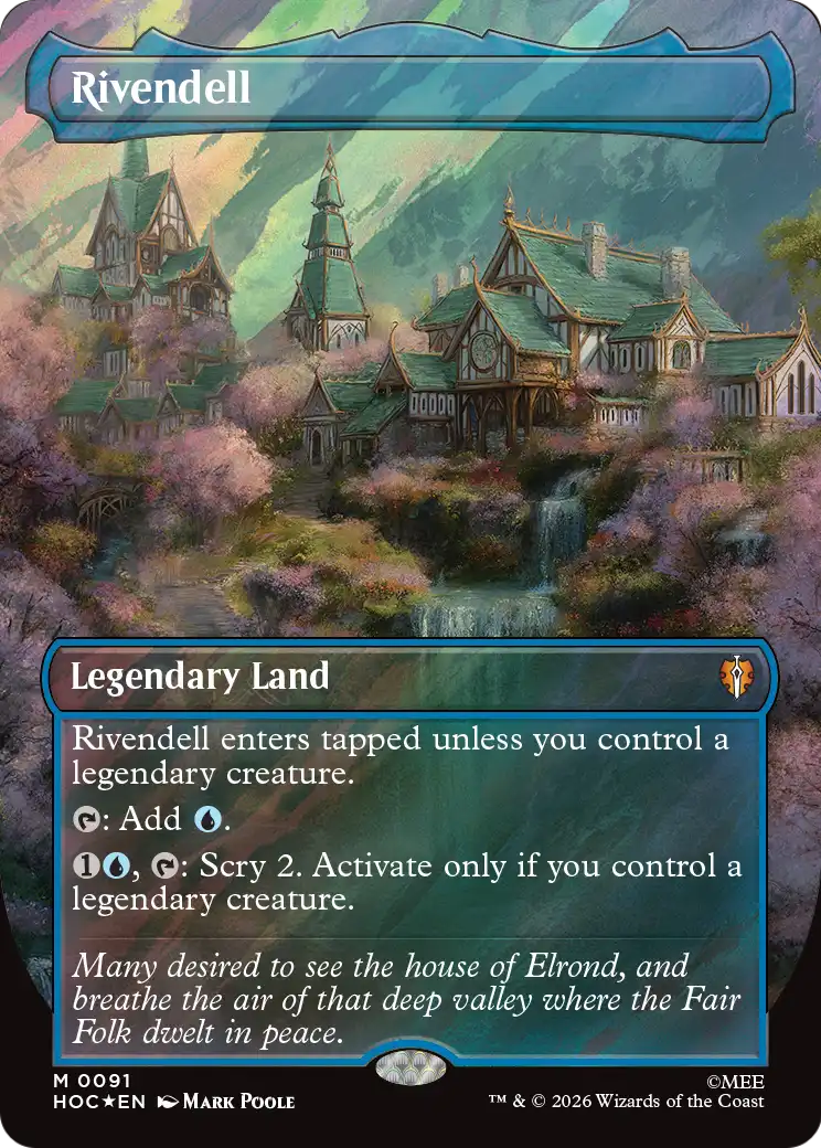 Rivendell (Borderless) (Surge Foil) [The Hobbit: Eternal-Legal] | Black Swamp Games