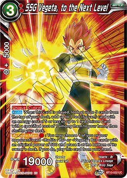 SSG Vegeta, to the Next Level (Uncommon) (BT13-022) [Supreme Rivalry] | Black Swamp Games