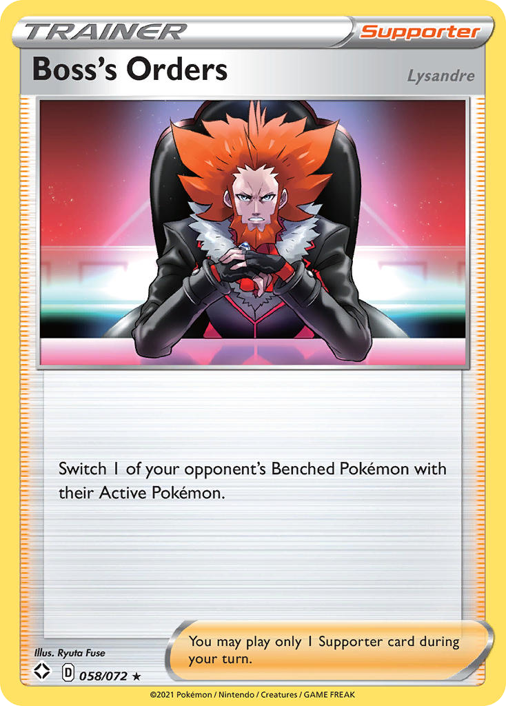 Boss's Orders (058/072) (Deck Exclusive) [Sword & Shield: Shining Fates] | Black Swamp Games