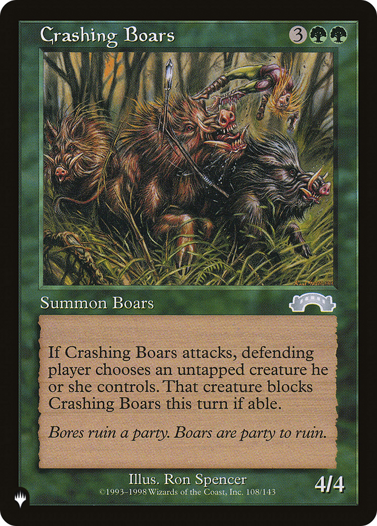 Crashing Boars [The List Reprints] | Black Swamp Games