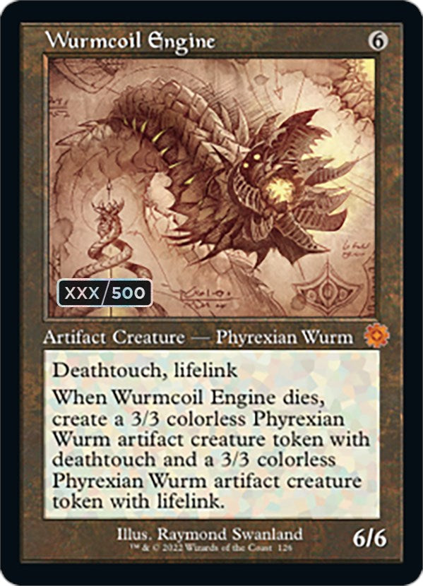 Wurmcoil Engine (Retro Schematic) (Serialized) [The Brothers' War Retro Artifacts] | Black Swamp Games