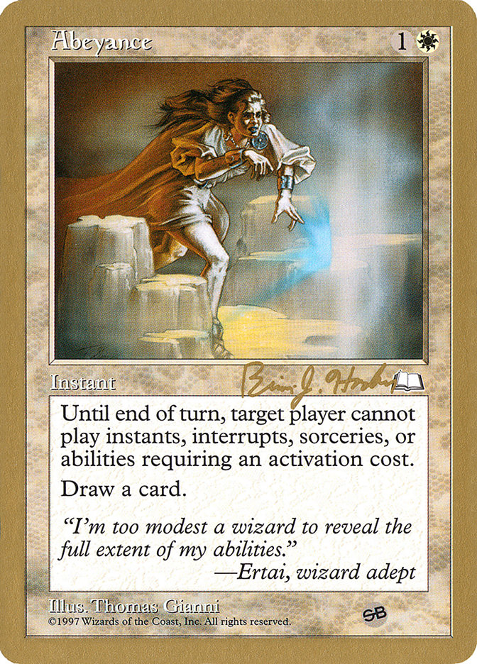 Abeyance (Brian Hacker) (SB) [World Championship Decks 1998] | Black Swamp Games