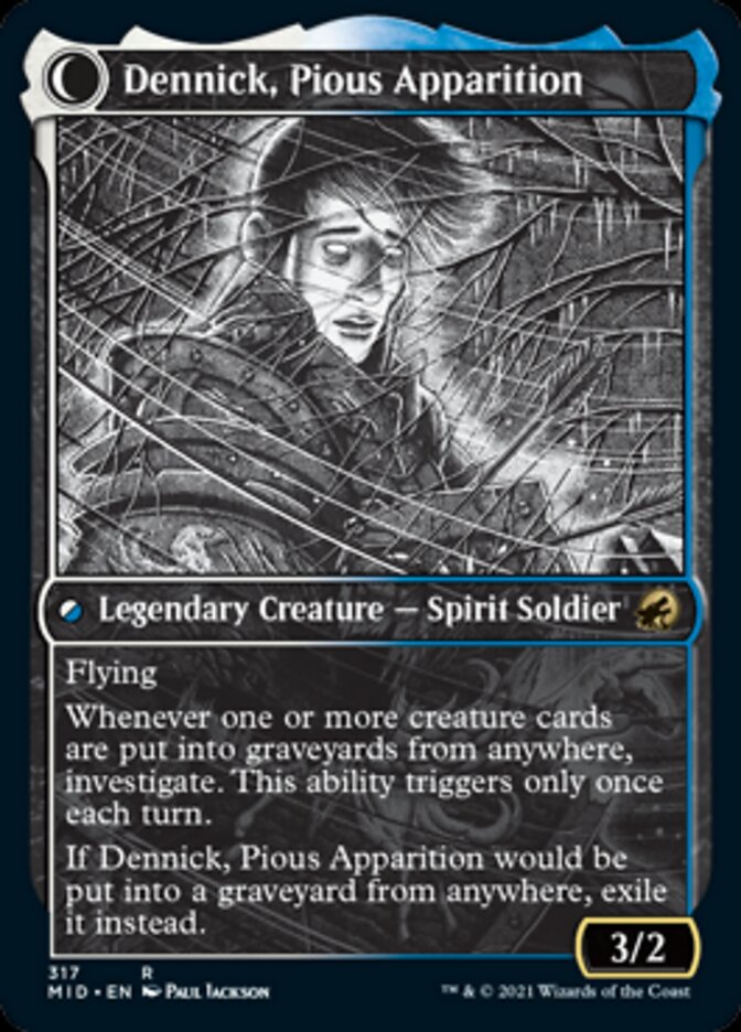 Dennick, Pious Apprentice // Dennick, Pious Apparition (Showcase Eternal Night) [Innistrad: Midnight Hunt] | Black Swamp Games