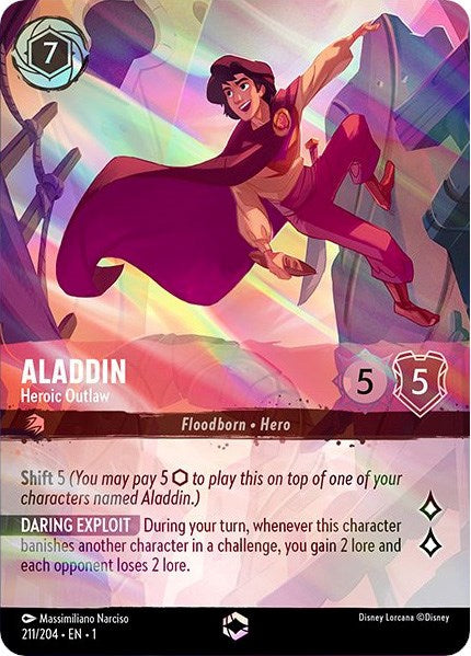 Aladdin - Heroic Outlaw (Enchanted) (211/204) [The First Chapter] | Black Swamp Games