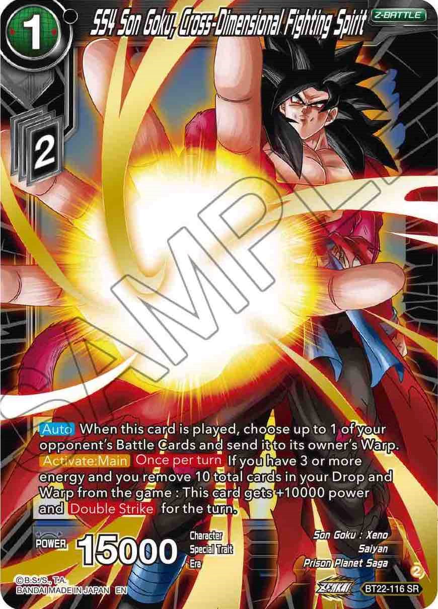 SS4 Son Goku, Cross Dimensional Fighting Spirit (BT22-116) [Critical Blow] | Black Swamp Games