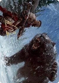 Blizzard Brawl Art Card (Gold-Stamped Signature) [Kaldheim Art Series] | Black Swamp Games