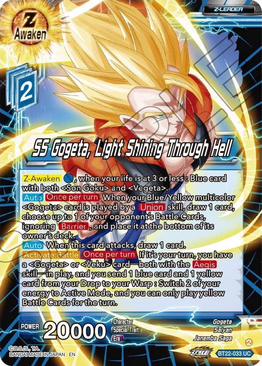 SS Gogeta, Light Shining Through Hell (BT22-033) [Critical Blow] | Black Swamp Games