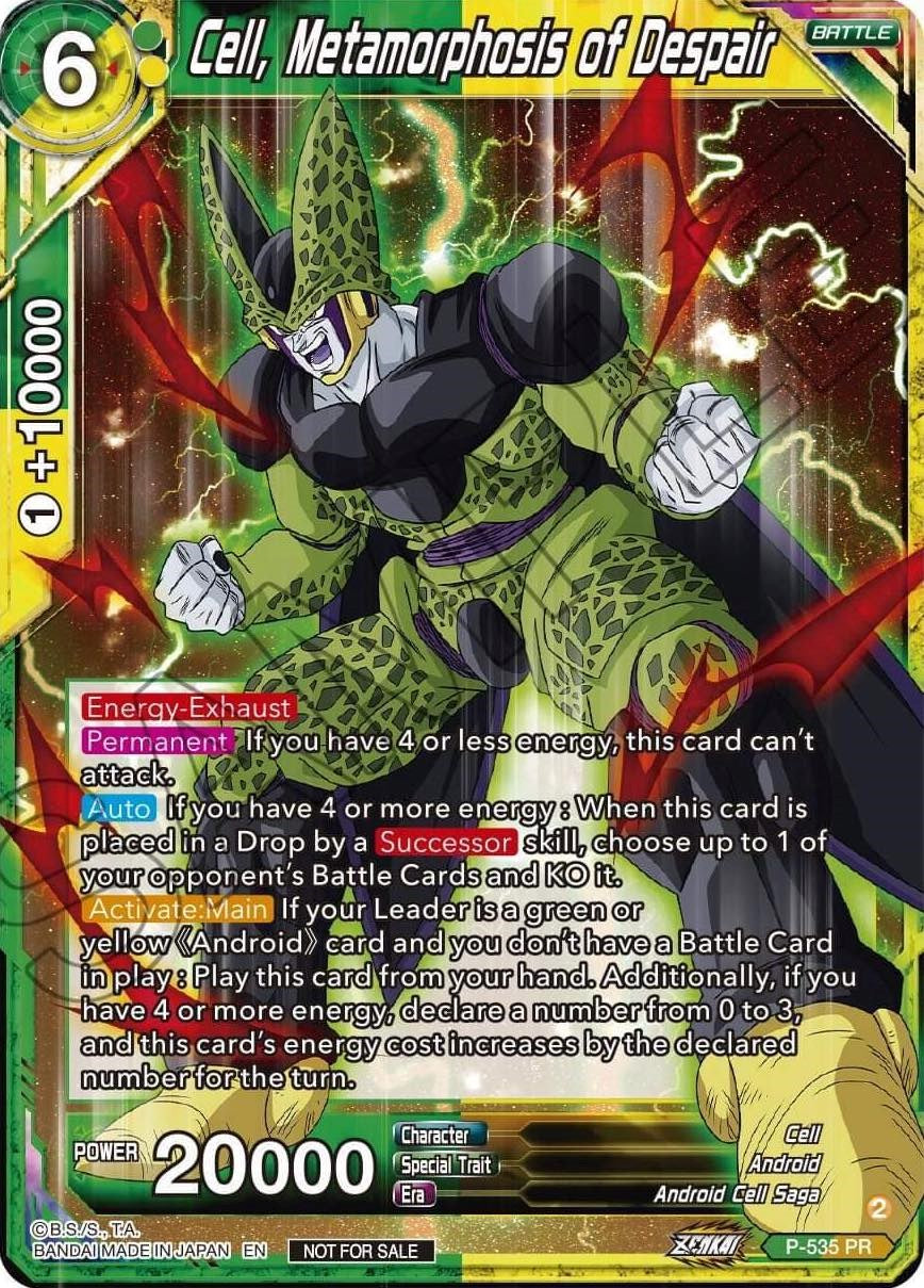 Cell, Metamorphosis of Despair (Zenkai Series Tournament Pack Vol.5) (P-535) [Tournament Promotion Cards] | Black Swamp Games