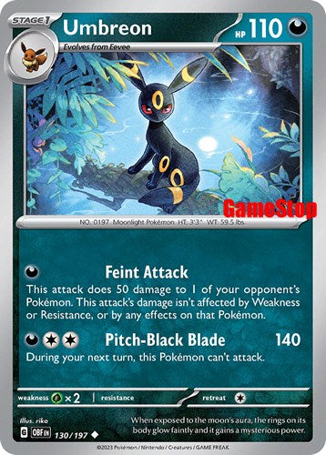 Umbreon (130/197) (GameStop Exclusive) [Scarlet & Violet: Black Star Promos] | Black Swamp Games