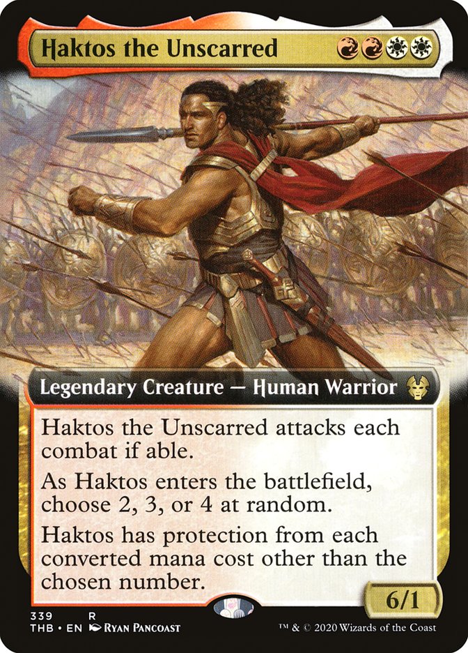 Haktos the Unscarred (Extended Art) [Theros Beyond Death] | Black Swamp Games