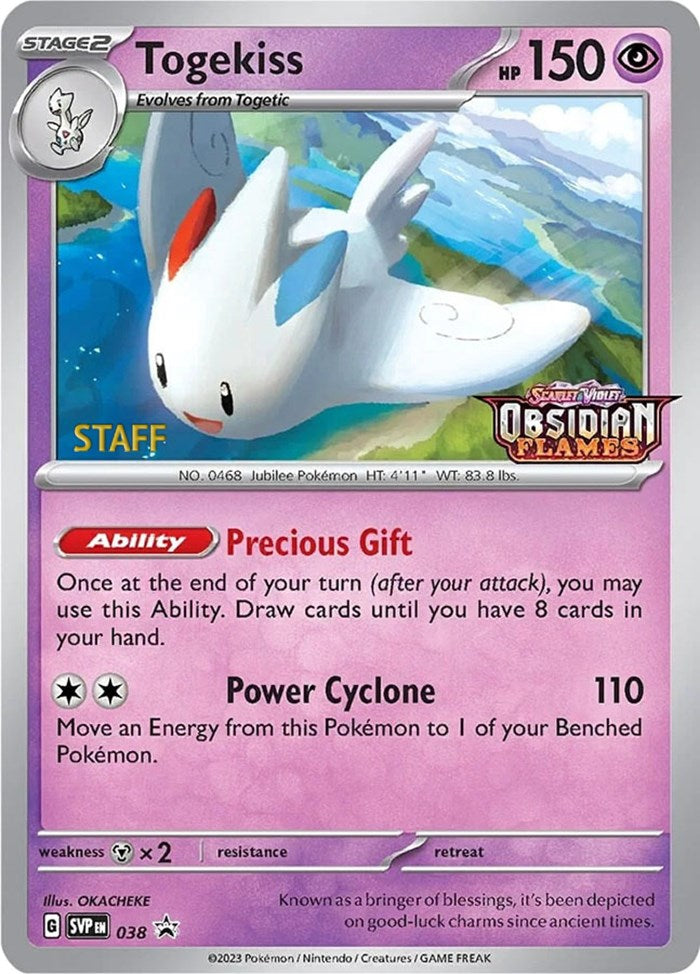 Togekiss (038) (Stamped) (Staff) [Scarlet & Violet: Black Star Promos] | Black Swamp Games