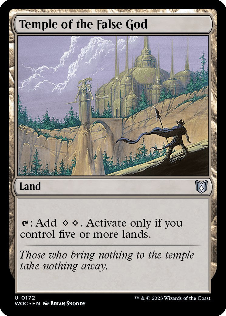 Temple of the False God [Wilds of Eldraine Commander] | Black Swamp Games