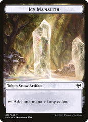 Elf Warrior // Icy Manalith Double-Sided Token [Kaldheim Tokens] | Black Swamp Games
