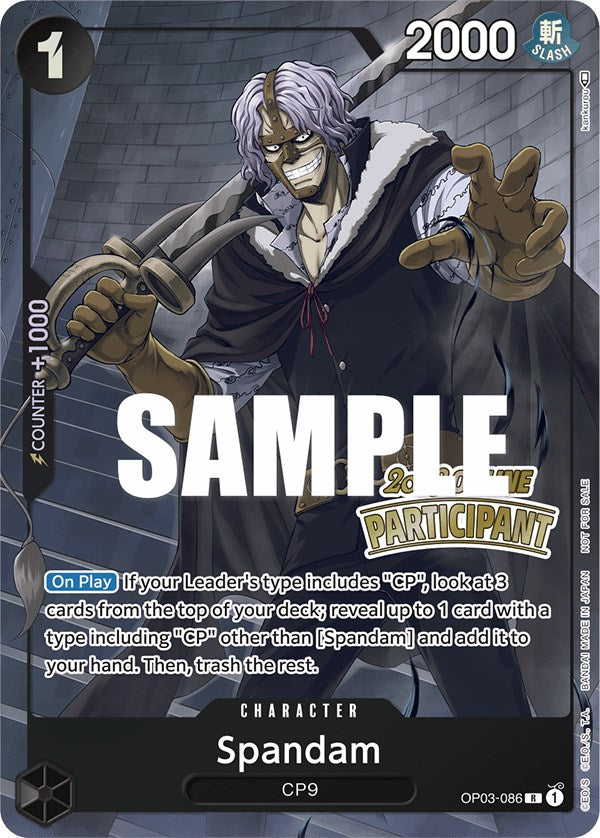 Spandam (Online Regional 2023) [Participant] [One Piece Promotion Cards] | Black Swamp Games