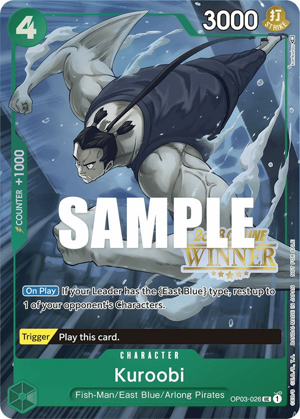 Kuroobi (Online Regional 2023) [Winner] [One Piece Promotion Cards] | Black Swamp Games