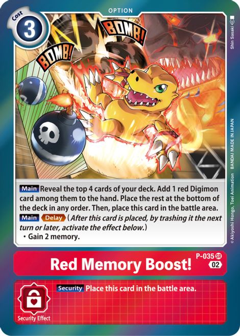 Red Memory Boost! [P-035] (Resurgence Booster) [Promotional Cards] | Black Swamp Games