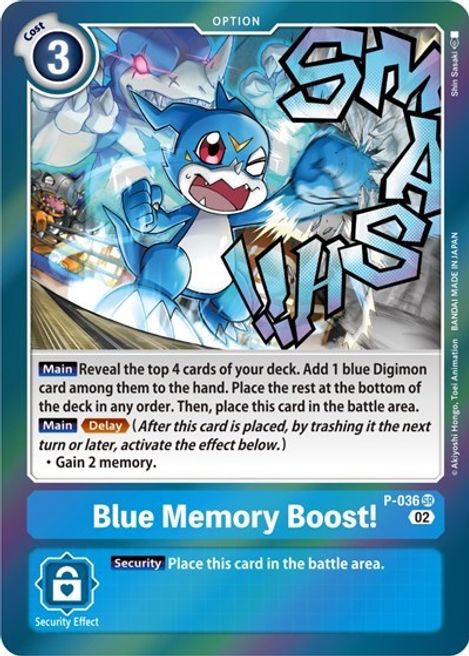 Blue Memory Boost! [P-036] (Resurgence Booster) [Promotional Cards] | Black Swamp Games
