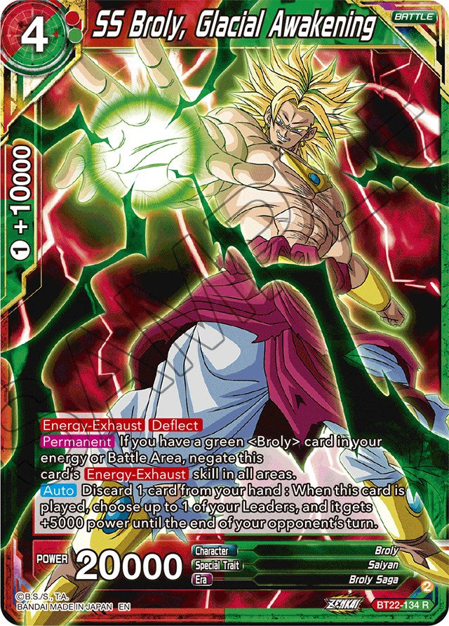 SS Broly, Glacial Awakening (BT22-134) [Critical Blow] | Black Swamp Games