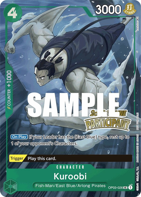 Kuroobi (Offline Regional 2023) [Participant] [One Piece Promotion Cards] | Black Swamp Games