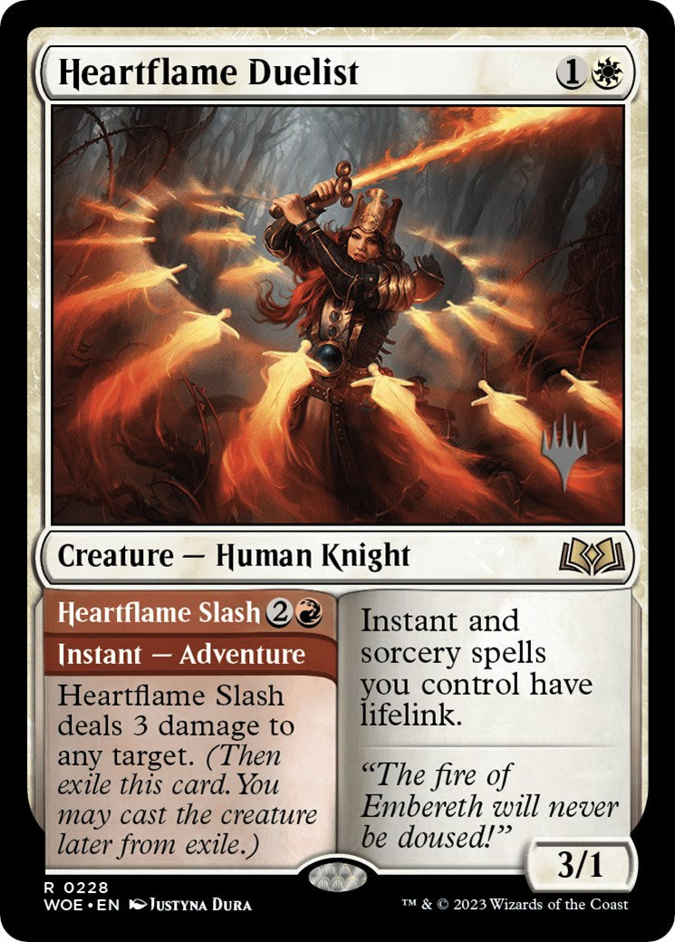 Heartflame Duelist // Heatflame Duelist (Promo Pack) [Wilds of Eldraine Promos] | Black Swamp Games