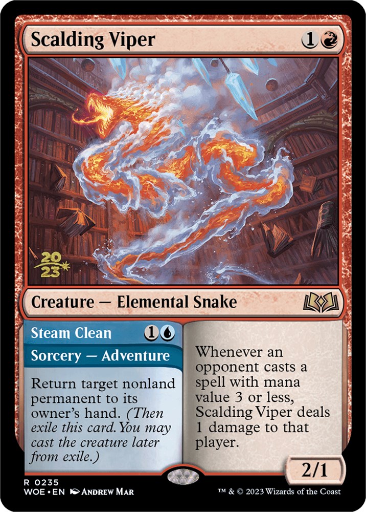 Scalding Viper [Wilds of Eldraine Prerelease Promos] | Black Swamp Games