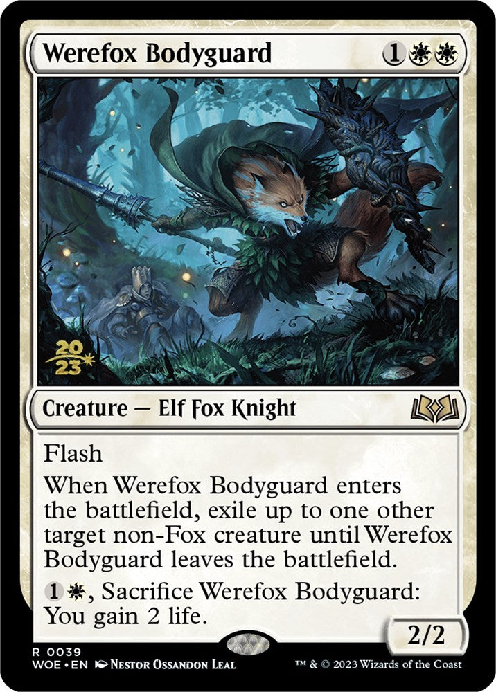 Werefox Bodyguard [Wilds of Eldraine Prerelease Promos] | Black Swamp Games