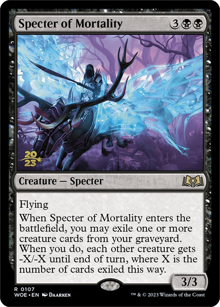 Specter of Mortality [Wilds of Eldraine Prerelease Promos] | Black Swamp Games