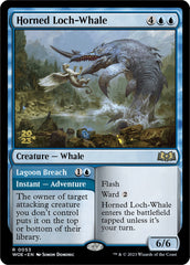 Horned Loch-Whale // Lagoon Breach [Wilds of Eldraine Prerelease Promos] | Black Swamp Games