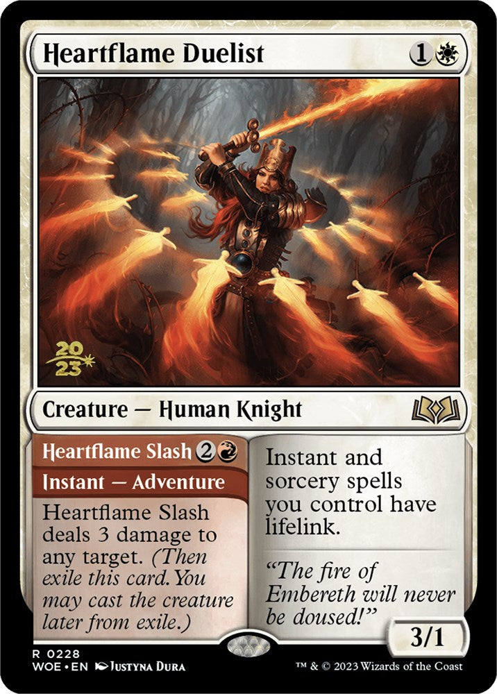 Heartflame Duelist // Heatflame Duelist (Promo Pack) [Wilds of Eldraine Promos] | Black Swamp Games