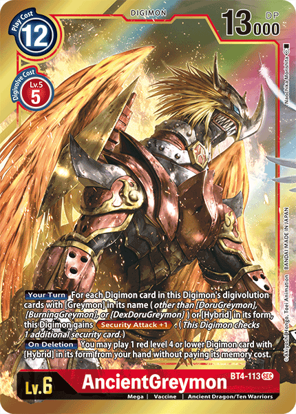 AncientGreymon [BT4-113] (Alternate Art) [Great Legend] | Black Swamp Games