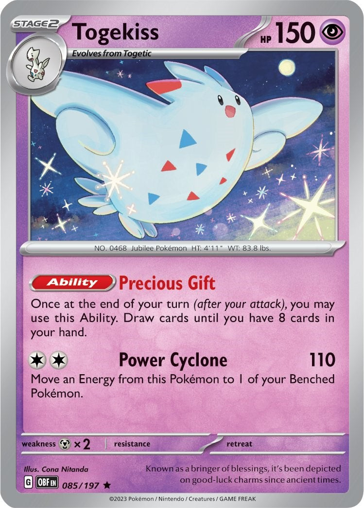 Togekiss (085/197) (Theme Deck Exclusive) [Scarlet & Violet: Obsidian Flames] | Black Swamp Games