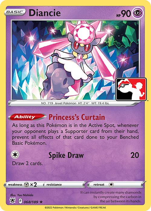 Diancie (068/189) [Prize Pack Series Three] | Black Swamp Games