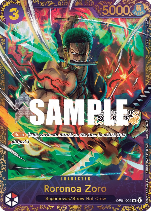 Roronoa Zoro (OP01-025) (Treasure Cup) [One Piece Promotion Cards] | Black Swamp Games