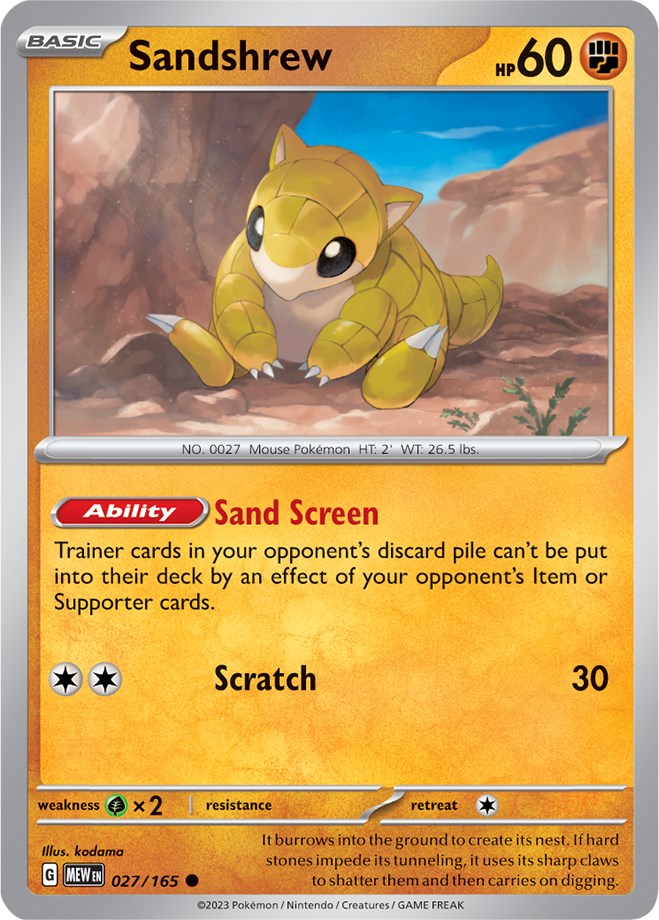 Sandshrew (027/165) [Scarlet & Violet 151] | Black Swamp Games