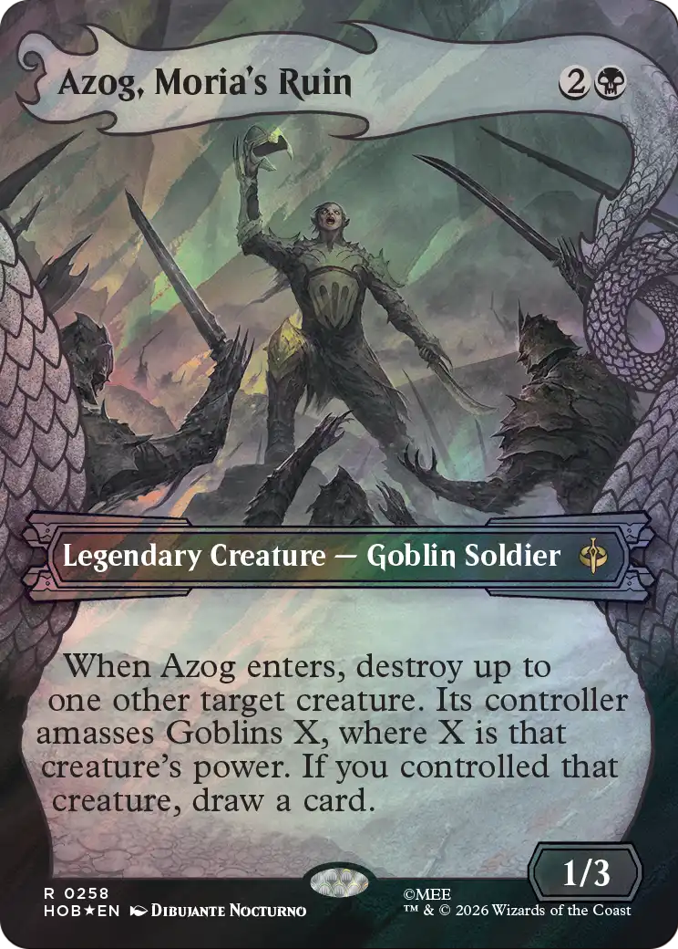 Azog, Moria's Ruin (Showcase) (Surge Foil) [The Hobbit] | Black Swamp Games