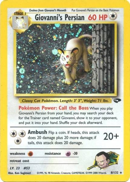 Giovanni's Persian (8/132) [Gym Challenge Unlimited] | Black Swamp Games