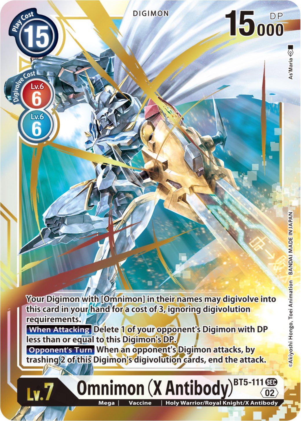 Omnimon (X Antibody) [BT5-111 ] (Resurgence Booster Reprint) [Resurgence Booster] | Black Swamp Games