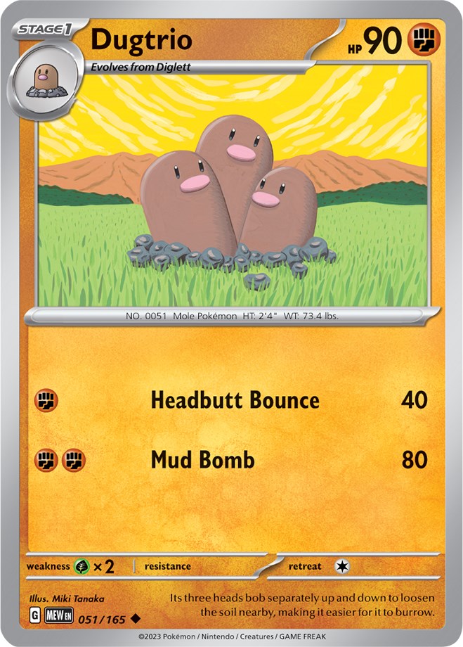 Dugtrio (051/165) [Scarlet & Violet 151] | Black Swamp Games