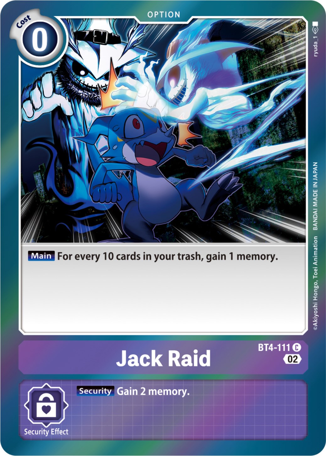 Jack Raid [BT4-111] (Resurgence Booster Reprint) [Resurgence Booster] | Black Swamp Games