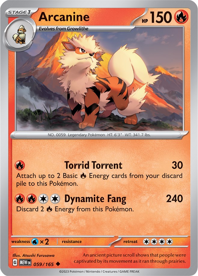 Arcanine (059/165) [Scarlet & Violet: 151] | Black Swamp Games