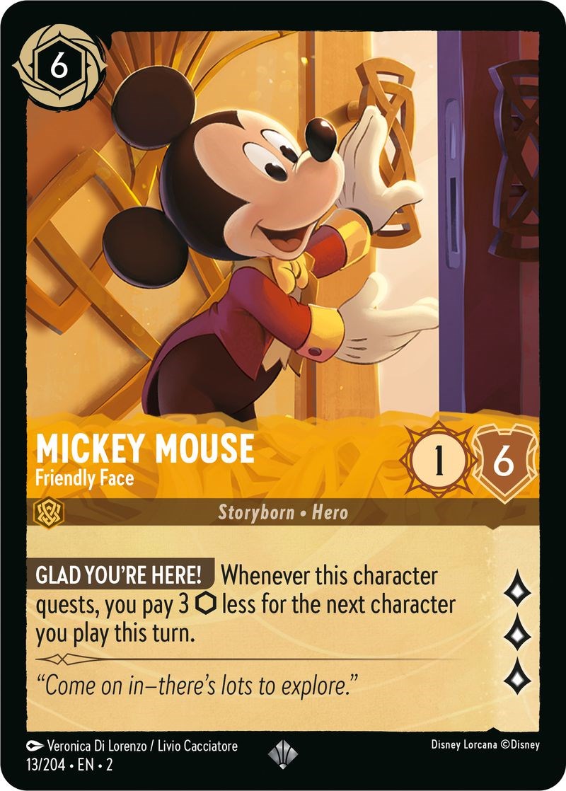 Mickey Mouse - Friendly Face (13/204) [Rise of the Floodborn] | Black Swamp Games