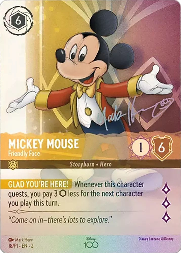 Mickey Mouse - Friendly Face (Enchanted) (18) [Disney100 Promos] | Black Swamp Games